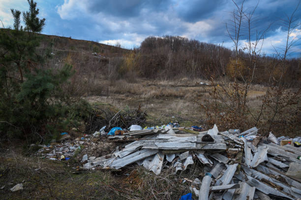 istock Pile of garage on green grass in the nature environment problems. Nature protection.Plastic water bottles pollution. Plastic container lying in the grass. Season of autumn. 1297975493