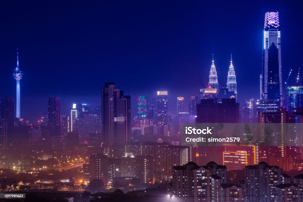 Cityscape at Night, Kuala Lumpur, Malaysia Image of Cityscape at night, Kuala Lumpur, Malaysia. Kuala Lumpur Stock Photo