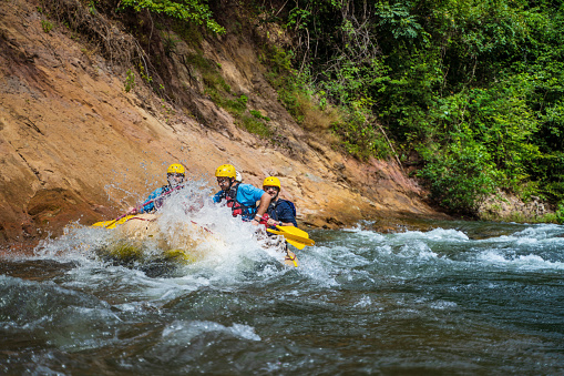 Rowing onthe rapids Costa Rica
