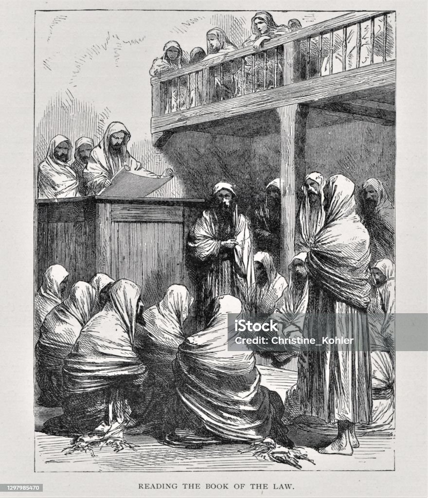 Jezus Leest De Joodse Thora In De Tempel Stockvectorkunst En Meer Beelden Van Jezus Christus - Jezus Christus, Onderwijzen, Synagoge - Istock
