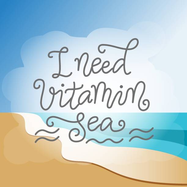 istock calligraphy lettering of I need vitamin sea in black on seashore background 1297987972