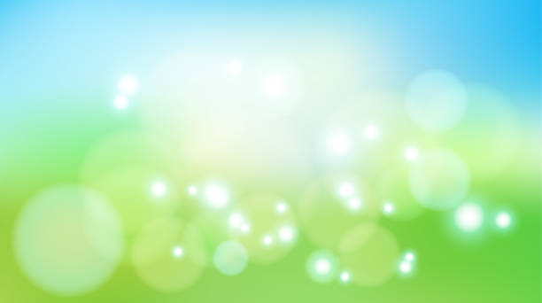 istock Abstract summer sun. blurred summer background with blue sky and green leaves.  for ad, poster, web, artwork. eps10 1297992043