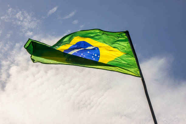 istock Brazil flag outdoors 1297993338