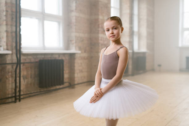 istock Little ballet dancer in tutu dress 1297995440