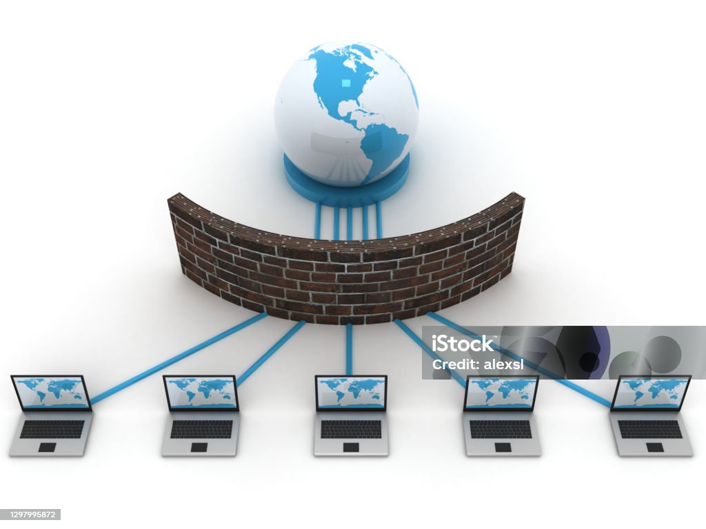 Computer Network Security Firewall Server Internet Cloud Computing ...