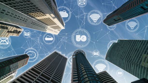 istock Smart digital city with globalization abstract graphic showing connection network 1297995906