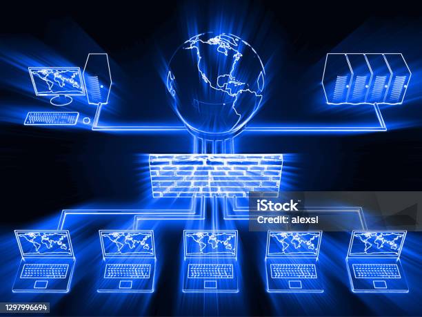 Computer Network Security Firewall Server Internet Cloud Computing ...