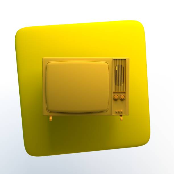 istock Entertainment icon with television on isolated white background. 3D illustration. App. 1297998255