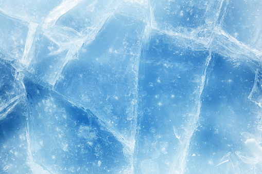 Close-up of cracked ice.