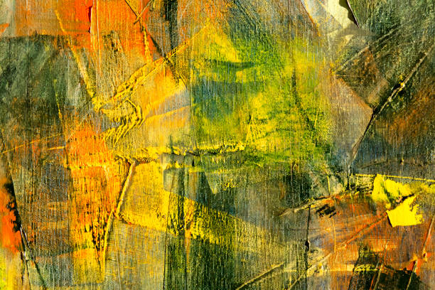istock Painting Artistic bright color oil paint texture abstract artwork. Modern futuristic pattern for grunge wallpaper, interior, album, flyer cover, poster, booklet background. Creative graphic design 1298001996