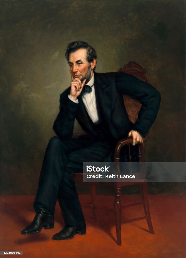 Portrait of Abraham Lincoln, 16th US President Vintage portrait of Abraham Lincoln, 16th president of the United States of America. Abraham Lincoln stock illustration