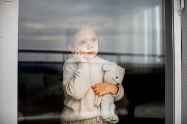 istock Little Girl Self-Isolation At Home 1298014792