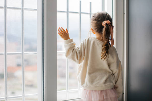 istock Little Girl Self-Isolation At Home 1298015953
