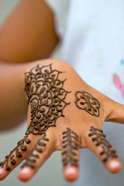 istock Henna tattoo art on a youth's hand. 1298017421