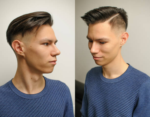 istock Young man with modern short haircut 1298018015