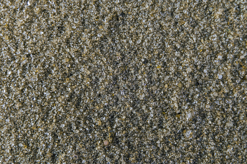 Grains of pure natural quartz sand. Close-up.