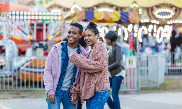 istock Young couple at carnival 1298023546