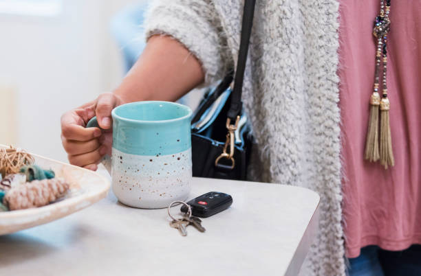 istock Young woman leaving home in morning 1298023665