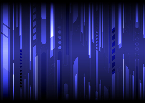 Blue overlay abstract technology line top-bottom vector background