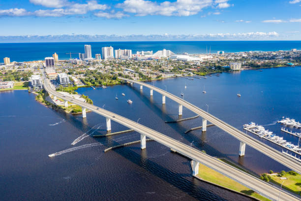 istock Daytona Beach Florida Skyline Aerial View 1298037313