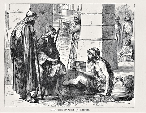 John The Baptist In Prison Stock Illustration - Download Image Now ...