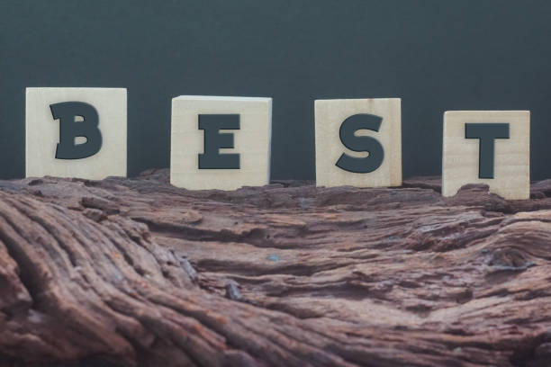 Best text on wooden block with concept background