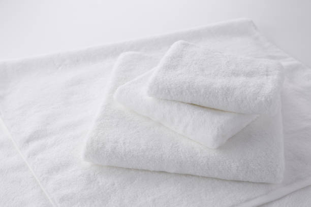 istock Pure white, soft and clean towel 1298056796