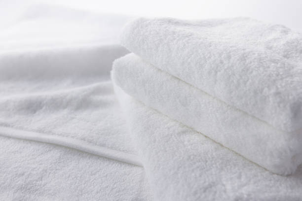 istock Pure white, soft and clean towel 1298057017