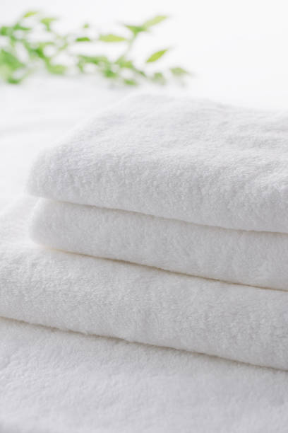 istock Pure white, soft and clean towel 1298057023