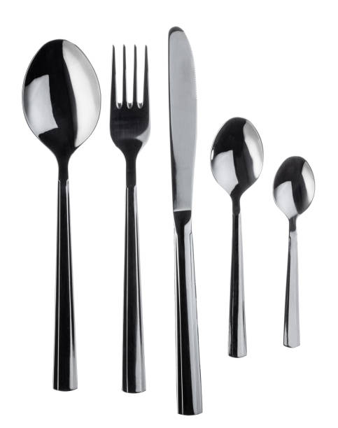 istock Set of silverware isolated on white background 1298060460