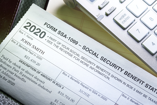 2020 Social Security Benefit Statement with calculator