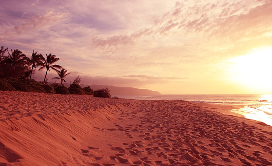 Sunset in Hawaii Islands