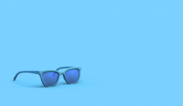 istock Sunglasses on pastel blue background. Summer concept. 3D illustration. 1298070194