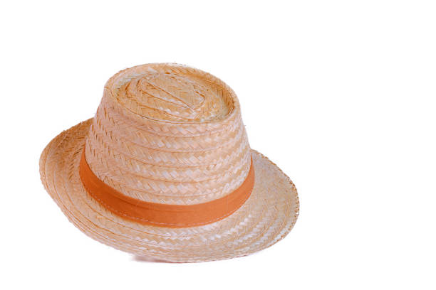 istock Woven hats made from bamboo. Isolated on white background 1298070495
