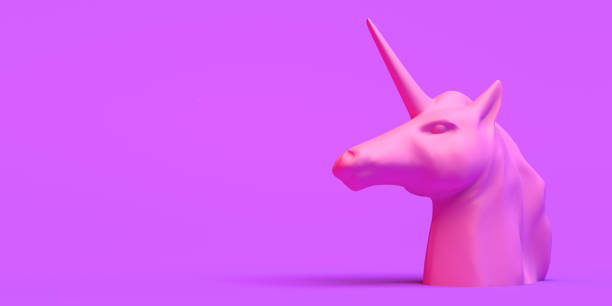 istock Banner with unicorn head. Abstract. 1298076358
