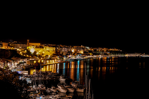 Mahon harbor at night - Menorca, Balearic islands, Spain