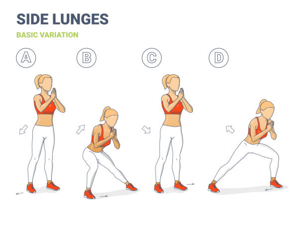 180+ Side Lunge Illustrations, Royalty-Free Vector Graphics & Clip Art -  iStock | Side lunge exercise, Man side lunge, Woman side lunge