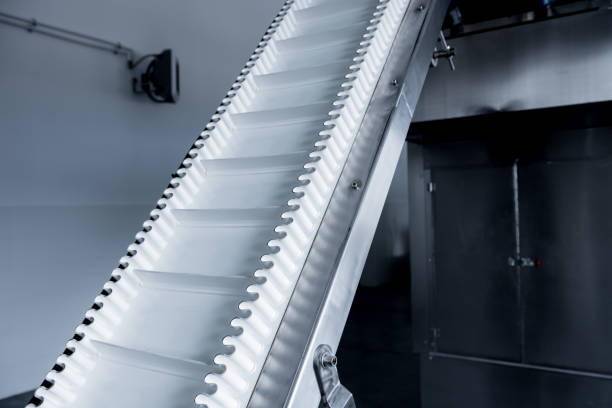 istock Conveyor line for frying snacks and chips in a modern factory 1298092594
