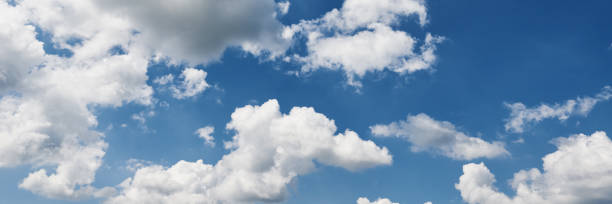 istock Blue sky background with clouds in summer day. Panorana view 1298092624