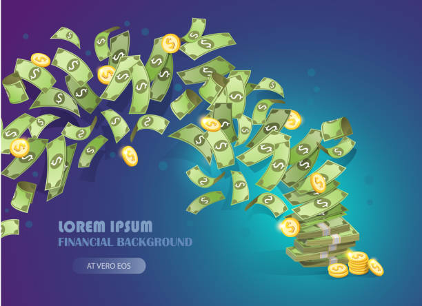 illustrations, cliparts, dessins animés et icônes de revenus financiers - currency abundance backgrounds banking