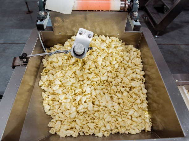 istock Conveyor line for frying snacks and chips in a modern factory 1298099817