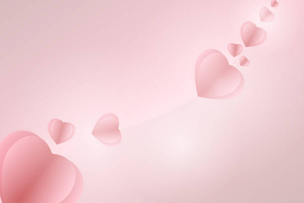istock Love illustration .Valentine hearts on pink background, vector illustration 1298099821