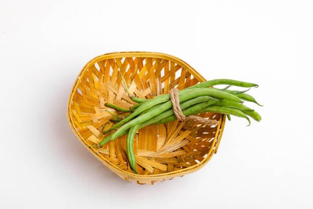 common bean or dolichols bean pods, farm fresh concept