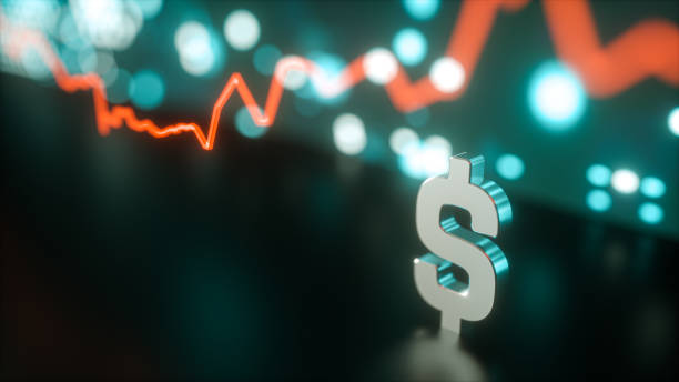 istock Dollar Sign And Chart, Dollar Sign Around Glowing Screen With Graph 1298107997