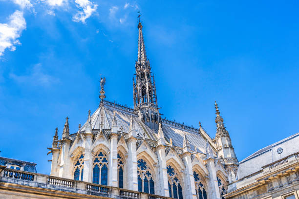 The Holly Chapel (Sainte-Chapelle) gothic style royal chapel on Ile de la Cite in Paris, France