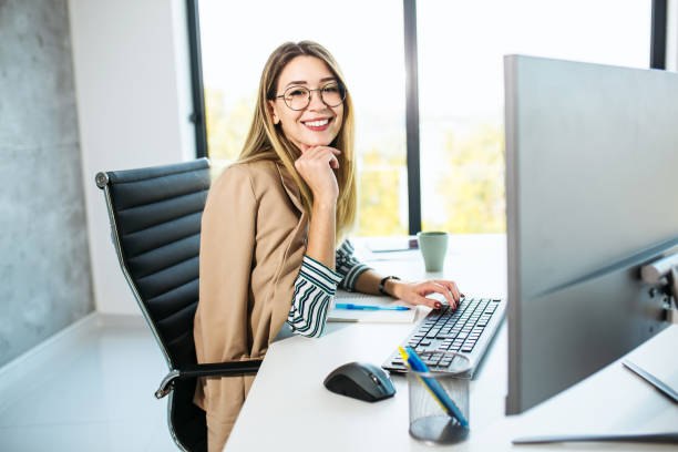 istock Beautiful female working from home 1298108479
