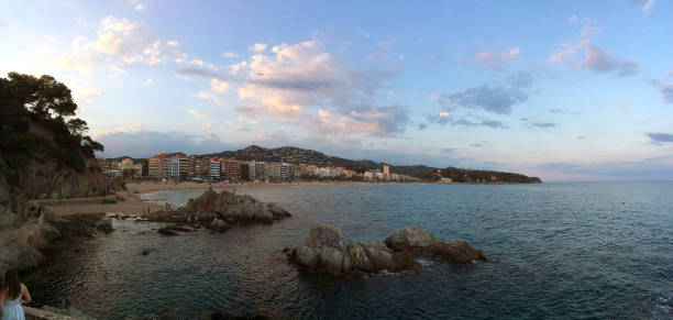 istock Panoramic view of Lloret de mar spain viewed from the cliffs 1298109430