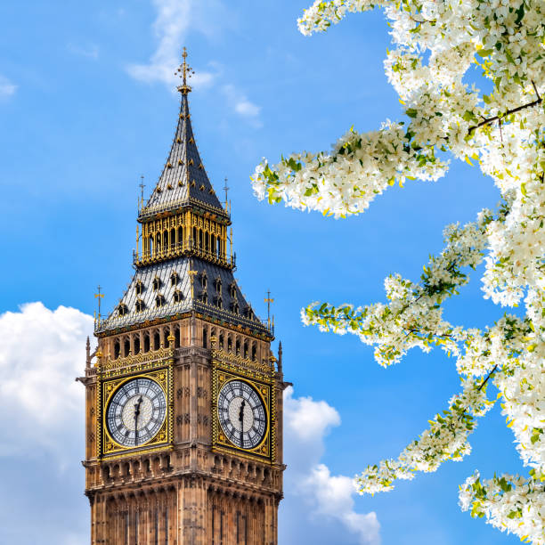 istock Big Ben tower in spring, London, UK 1298115849