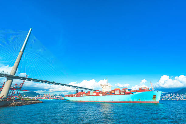 istock Bridge in Port, Hong Kong 1298121389