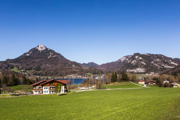 istock Lake Fuschl with beautiful alps panorama 1298122127